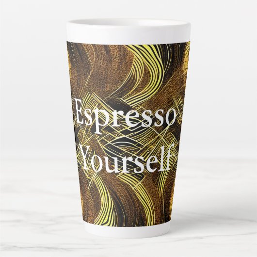 Eva 6 Abstract Design Latte Tasse (Vorderseite)