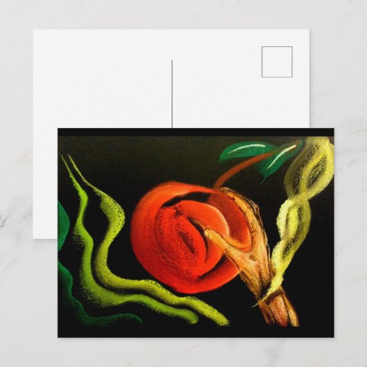 Eva-Apfel Postkarte (Vorne/Hinten)