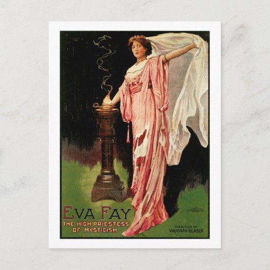 Eva Fay ~ Die hohe Priesterin der Mystik Postkarte (Vorderseite)