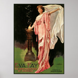 Eva Fay ~ The High Priestess of Mysticism Magic Poster