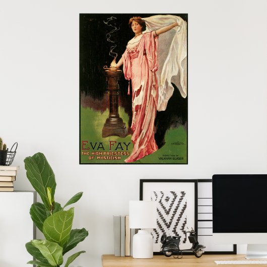 Eva Fay ~ The High Priestess of Mysticism Magic Poster (Heimbüro)