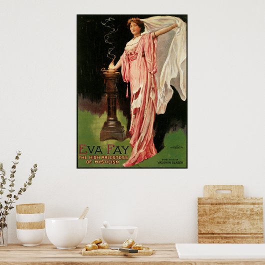 Eva Fay ~ The High Priestess of Mysticism Magic Poster (Küche)