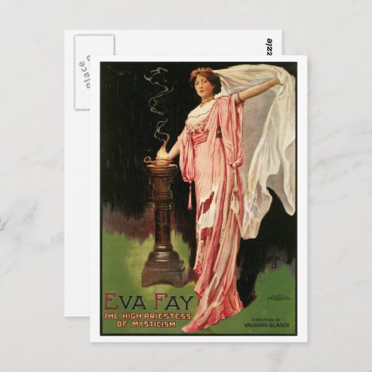 Eva Fay ~ The High Priestess of Mysticism Magic Postkarte (Vorne/Hinten)
