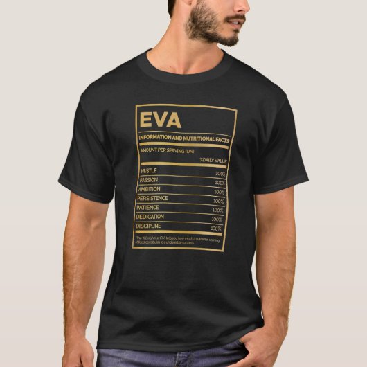 Eva Nährwertinformation Menge pro Servierung T-Shirt (Vorderseite)