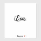 Eva Name - Handgeschriebene Kalligrafie Aufkleber (Blatt)