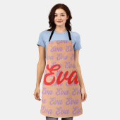Eva Name Repetiermuster-Design Schürze (Getragen)