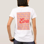 Eva Name Repetiermuster-Design T-Shirt (Rückseite)