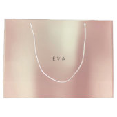 EVA Rose Gold Blush Höhepunkt Minimales Geschenk Große Geschenktüte (Rückseite)