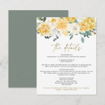 EVA Spring Watercolor Yellow Floral Detail Card