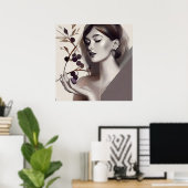 Eva und die verbotene Frucht, Frau moderne Mauer Poster (Heimbüro)