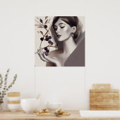 Eva und die verbotene Frucht, Frau moderne Mauer Poster (Küche)