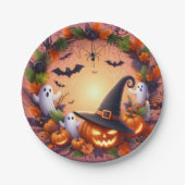 Eva verzaubert - Festliche Halloween-Teller Pappteller (Vorderseite)