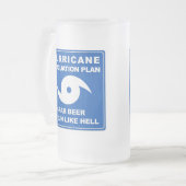 Evakuierungsplan für Hurrikane Mattglas Bierglas (Vorderseite Links)