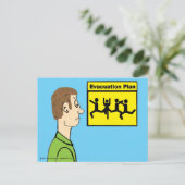 Evakuierungsplan Postkarte (Stehend Vorderseite)