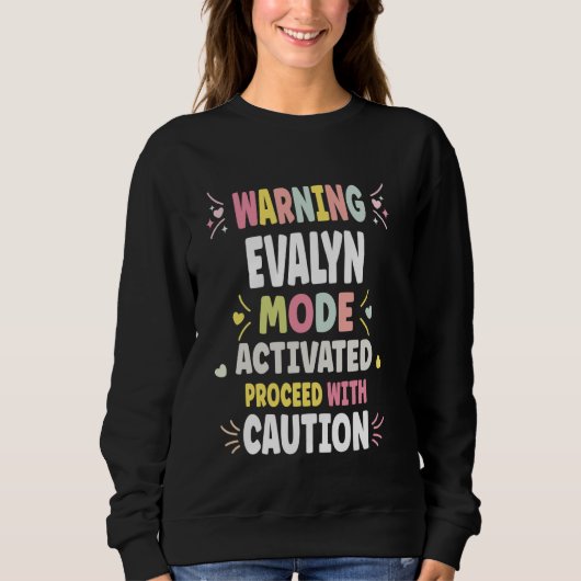 EVALYN Personalisierte Damenmode EVALYN Sweatshirt (Vorderseite)