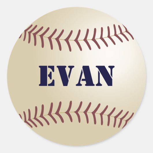 Evan Baseball Sticker / Siegel (Vorderseite)