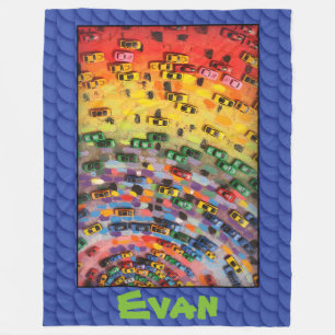 Evan - Blau Fleecedecke