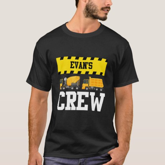 Evan Construction Crew Custom Dumptruck Dump Truck T-Shirt (Vorderseite)