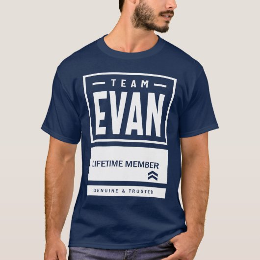 Evan Personalisiert Name Birthday Gift T-Shirt (Vorderseite)