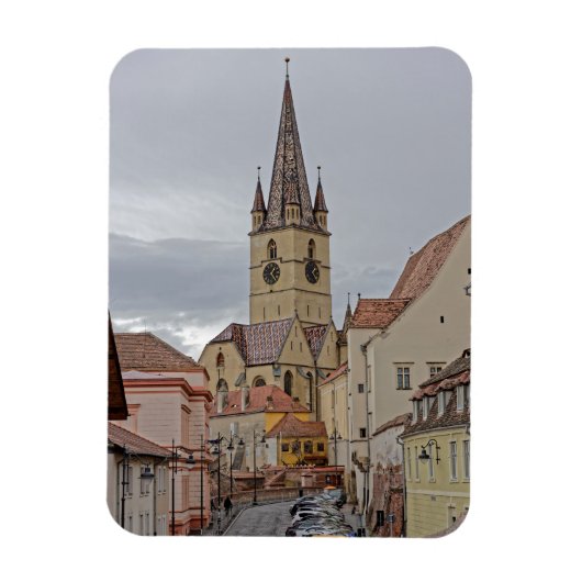 Evangelichal Kathedrale Tower Sibiu Rumänien Magnet (Vertikal)