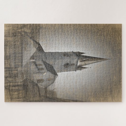 Evangelichal Kathedrale Tower Sibiu Rumänien Puzzle (Horizontal)