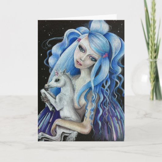 Evangeline u. Lilien-leere Gruß-Karte Karte (Vorderseite)