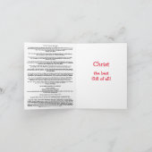 Evangelische Weihnachtskarte Feiertagskarte (Innenseite)