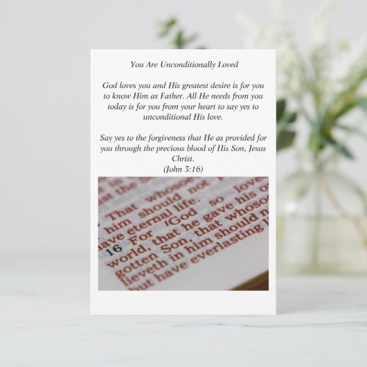 Evangelism card karte (Stehend Vorderseite)