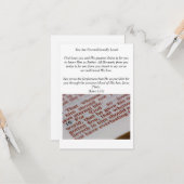 Evangelism card karte (Vorderseite/Rückseite Beispiel)