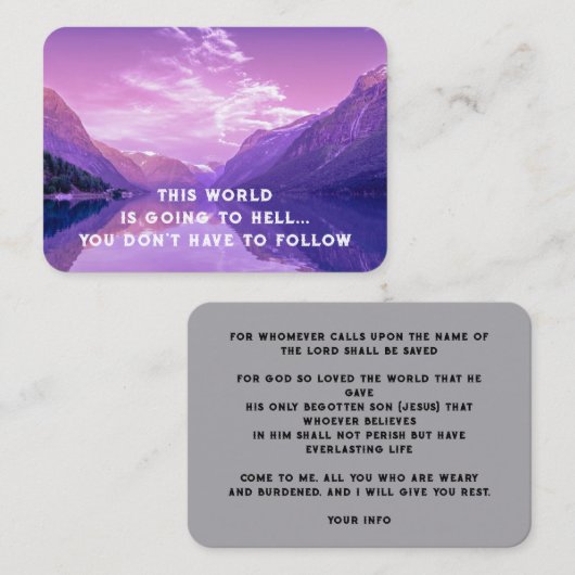 Evangelismus Evangelisation Einladung zur Rettung (Vorne/Hinten)