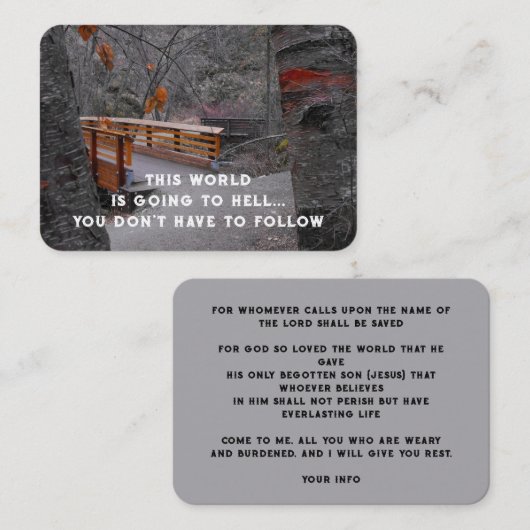 Evangelismus Evangelisation Einladung zur Rettung (Vorne/Hinten)