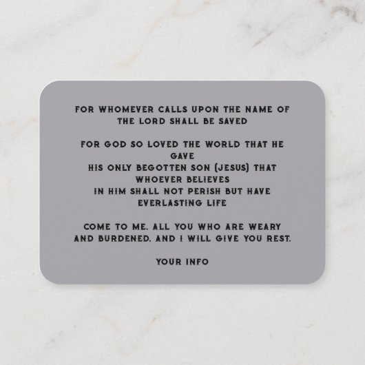 Evangelismus Evangelisation Einladung zur Rettung (Rückseite)