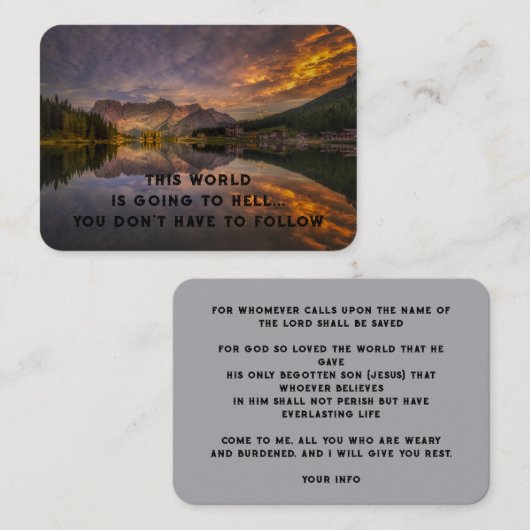 Evangelismus Evangelisation Einladung zur Rettung (Vorne/Hinten)