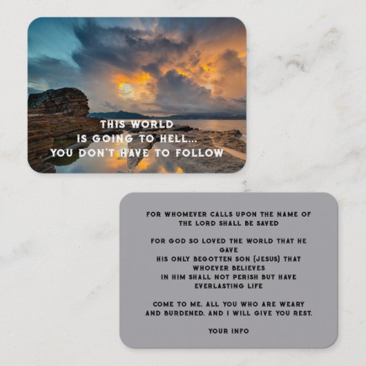 Evangelismus Evangelisation Einladung zur Rettung (Vorne/Hinten)