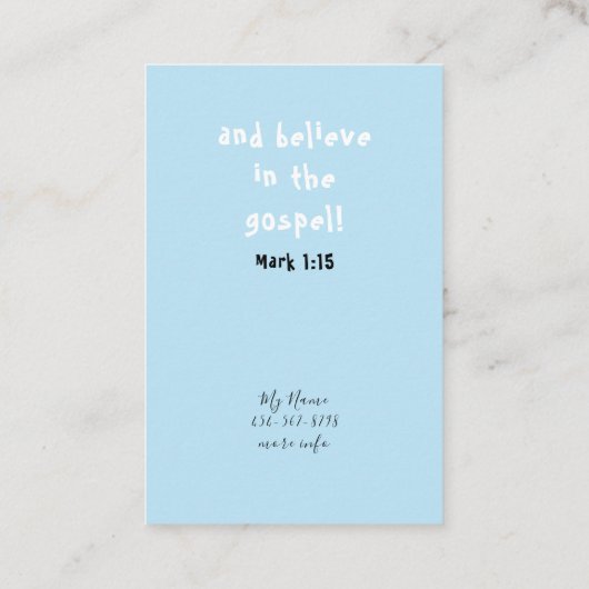 Evangelistenkarte für die Evangelistenkarte Visitenkarte (Rückseite)