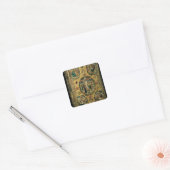 Evangelium, Gold mit Repousen Quadratischer Aufkleber (Umschlag)