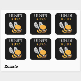 Evangelium Kinder Christlicher Glaube: Ich bin in Quadratischer Aufkleber