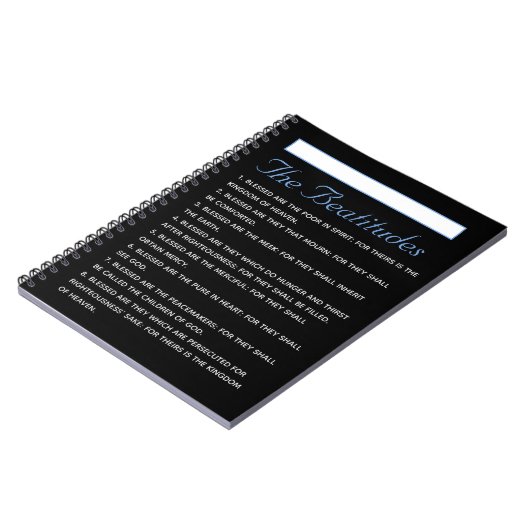 Evangelium Matthew Beatitudes Heilige Schrift Notizblock (Linke Seite)