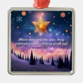 Evangelium Matthew Bible Verse Weihnachtsstern Ornament Aus Metall (Vorne)