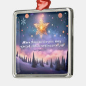 Evangelium Matthew Bible Verse Weihnachtsstern Ornament Aus Metall (Links)