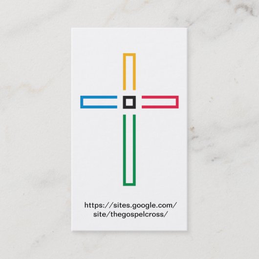 Evangelium-Querkarte Visitenkarte (Vorderseite)