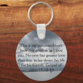 Evangelium von Johannes 15:12-13 Schlüsselanhänger (Vorderseite)