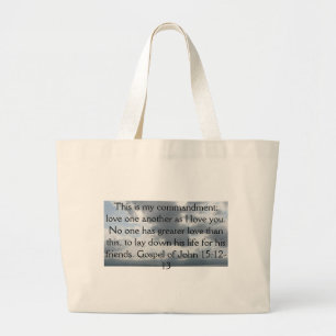 Evangelium von John-15:12 - 13 Jumbo Stoffbeutel