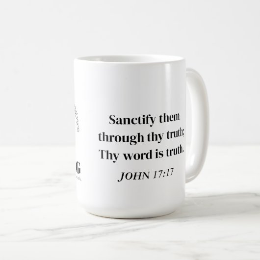 Evangelium von John King James Bible Wahrheit Kaffeetasse (VorderseiteRechts)