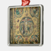 Evangeliumabdeckung, Gold mit repousse Silbernes Ornament (Links)