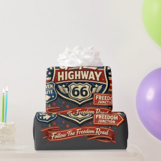 Evangeliums-Highway 66 Christlich-patriotisches De Geschenkpapier