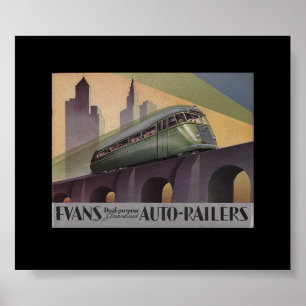 Evans Auto Railers in den 30er Jahren Poster