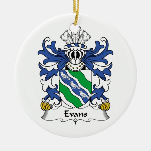 Evans-Familienwappen Keramik Ornament (Vorne)