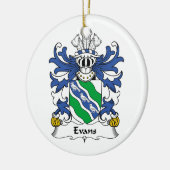 Evans-Familienwappen Keramik Ornament (Links)