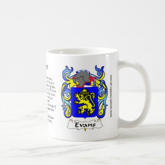 Evans-Familienwappen-Tasse Kaffeetasse (Rechts)